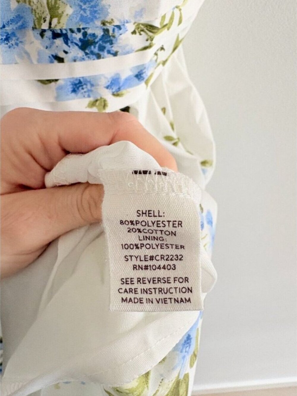 Blu Pepper Floral Pleated Babydoll Dress NWT White Blue Hydrangea Size Large - Picture 8 of 8